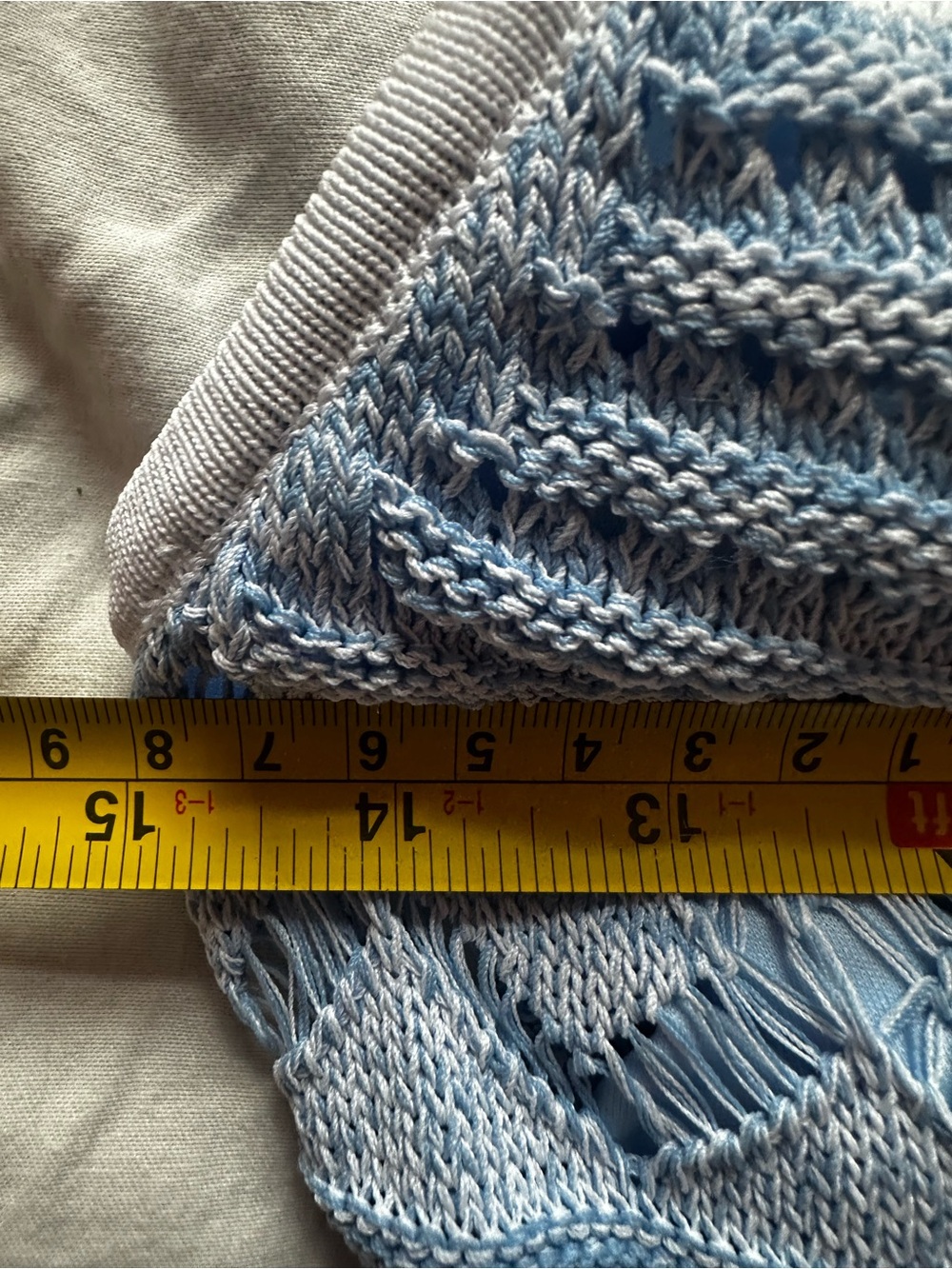 Tony by Ronny Kobo Ombré Crochet Knit Sleeveless Maxi Dress Blue Size M - Picture 6 of 10